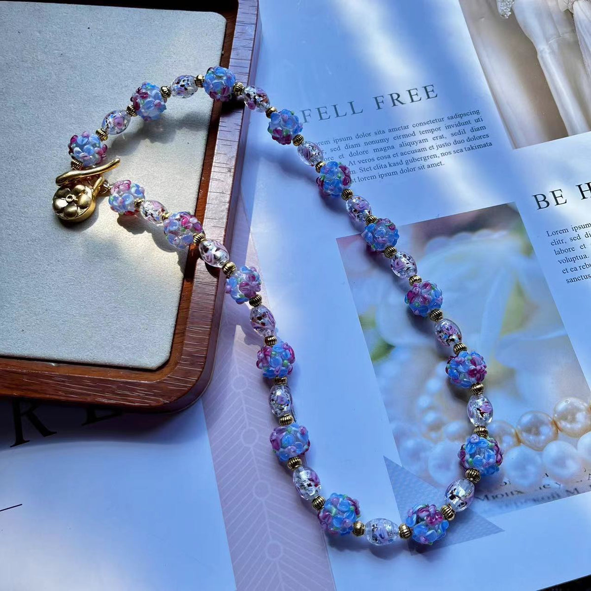 Vintage Collier violet Bracelet et ensemble de crochet d'oreille