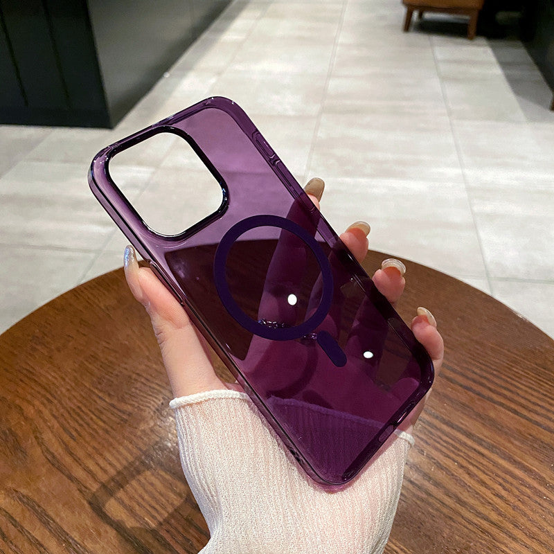 Cas de téléphone transparent non jaune ultra mince