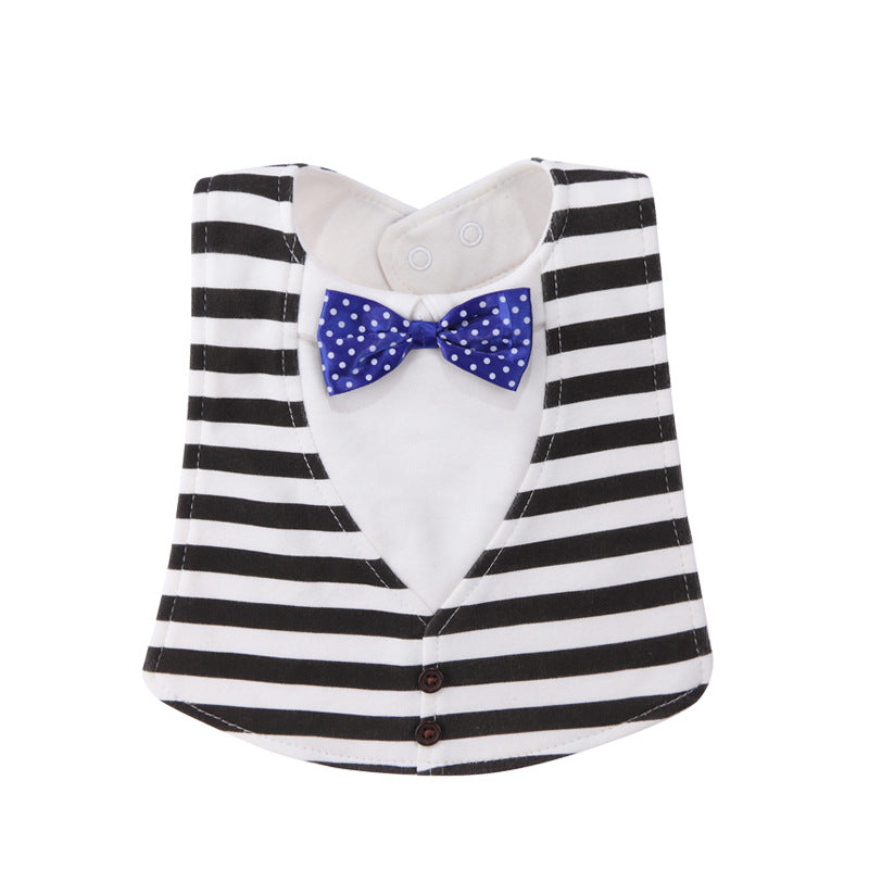 Bébé réglable en trois dimensions Bow Tie quatre couches Serviette étanche Salive