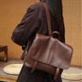Sac à dos en cuir tanné végétal pour femmes
