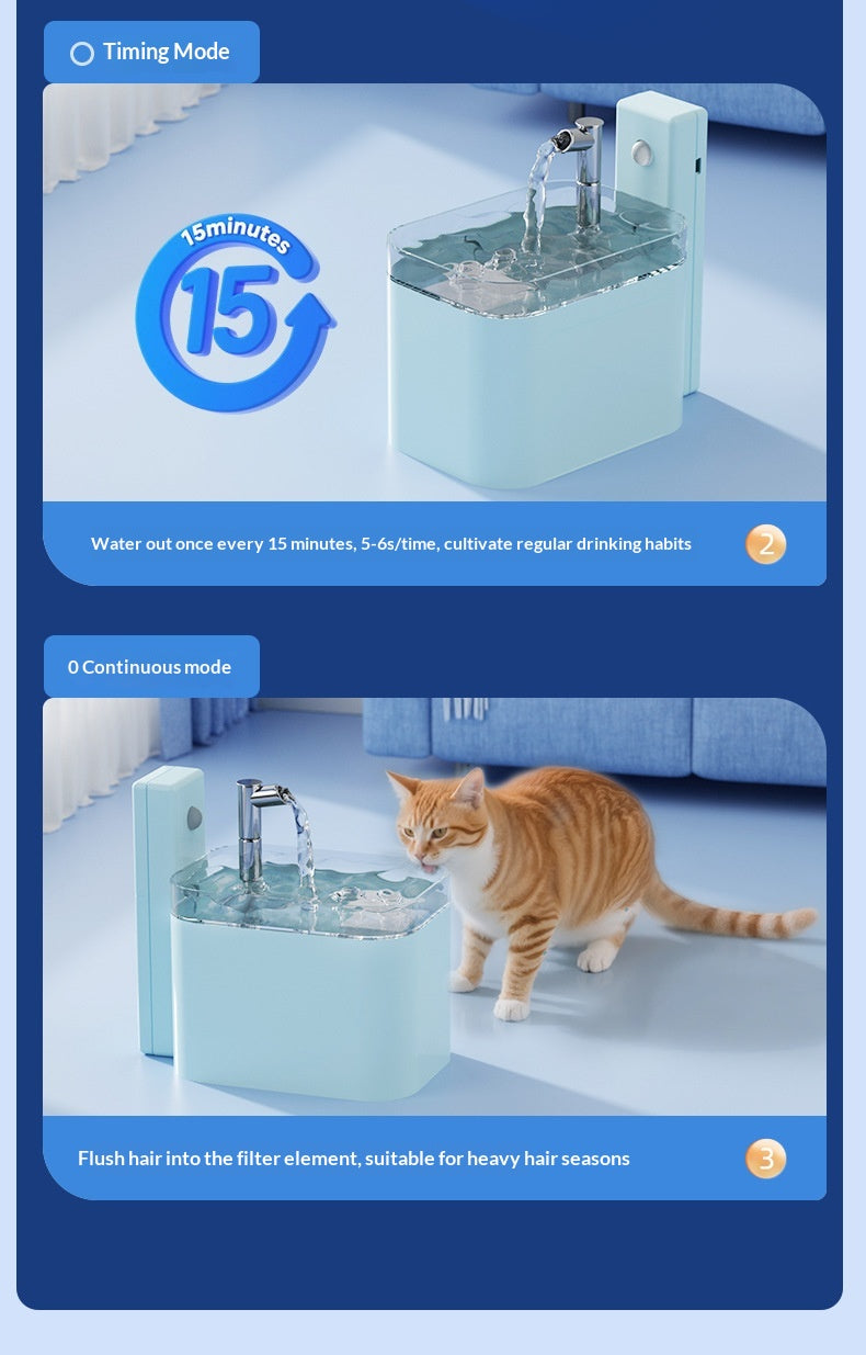 Fontaine d'eau pour animaux filtrant automatique