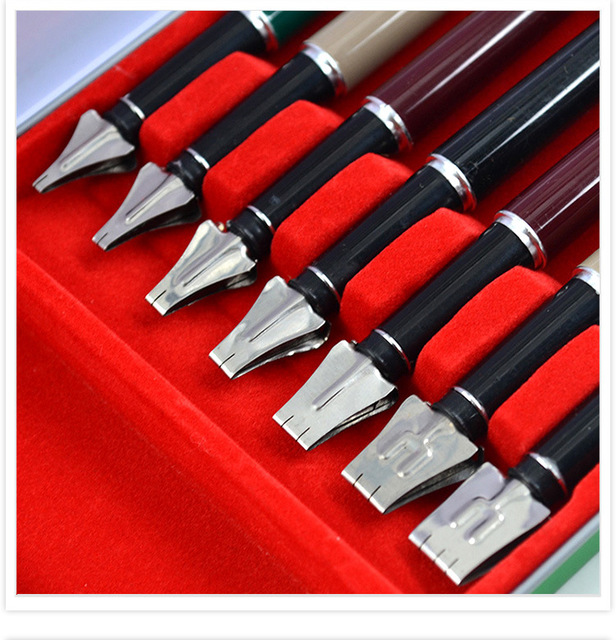 Set de stylo parallèle de 7Pcs/Box Caligraphie