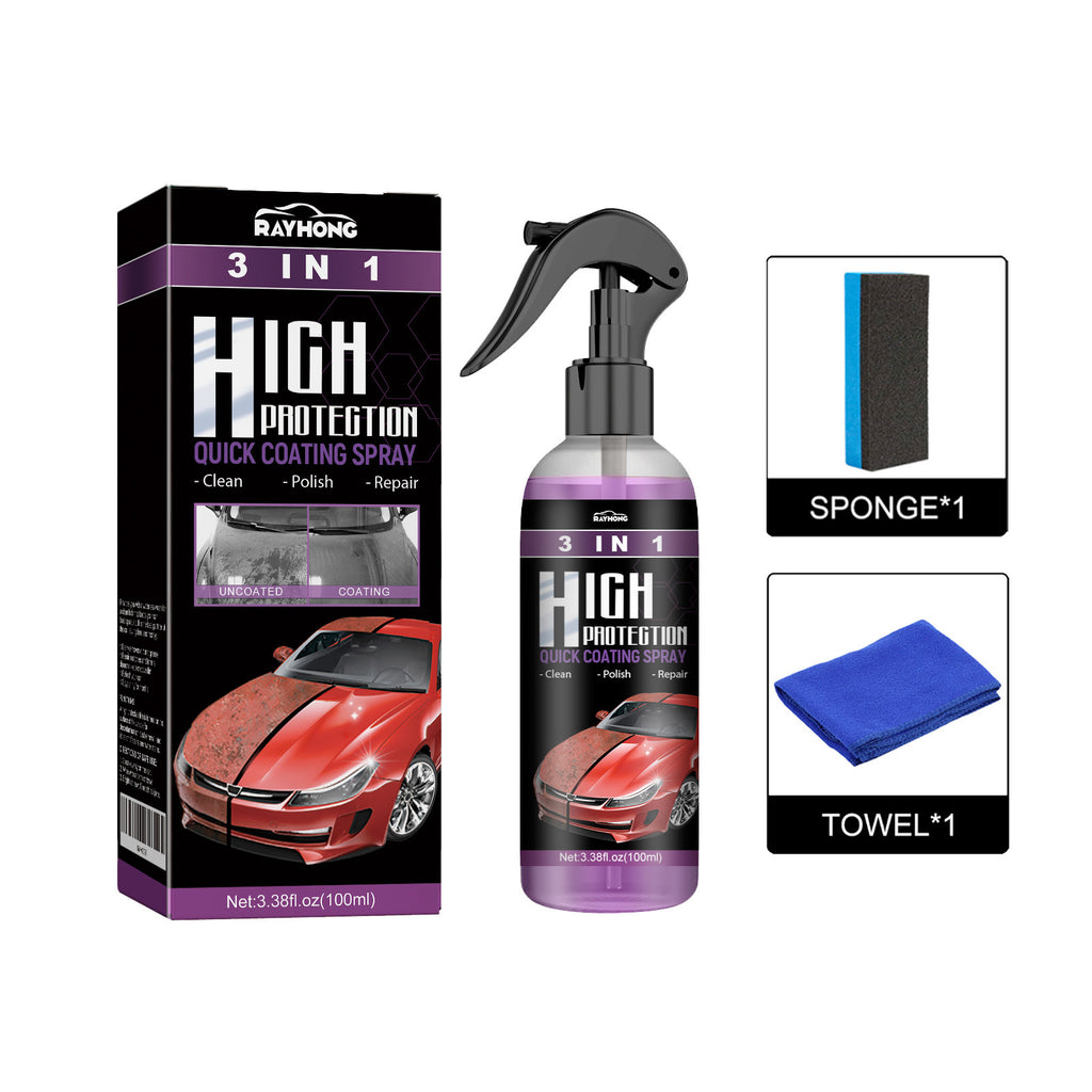 3 En 1 Spray de revêtement rapide de voiture haute protection