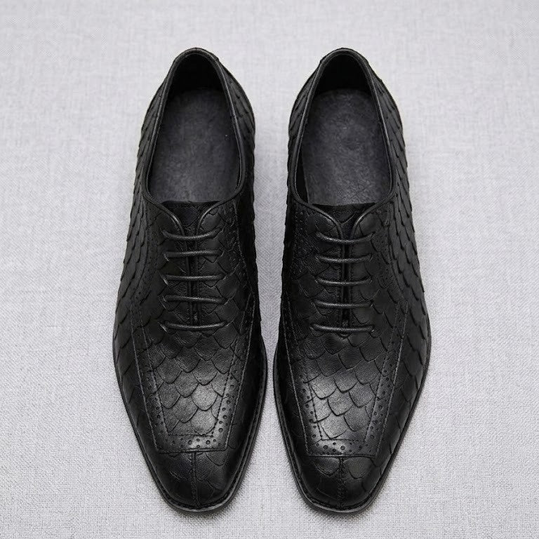 Chaussures d'affaires formelles en cuir modèle Dragon Homme style britannique