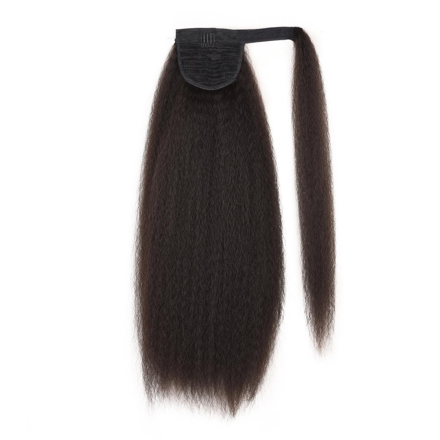 Perruque à queue de cheval bouclée Velcro pour femme