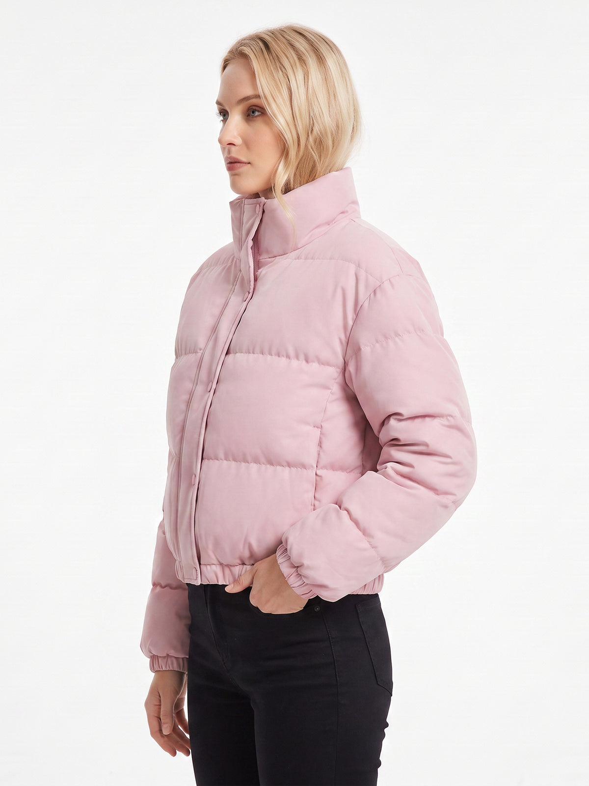 Coat Small Bread Suit Short Vertical Collar European And American Women's Winter Fashion C