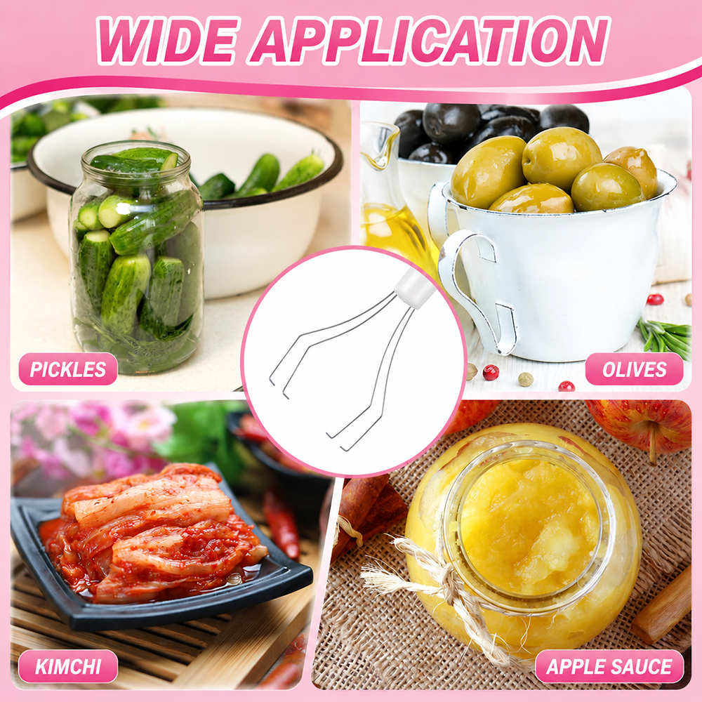 Pickle Pincher polyvalent en acier inoxydable Grabber pour les olives Cerises Cerises Multi-functio