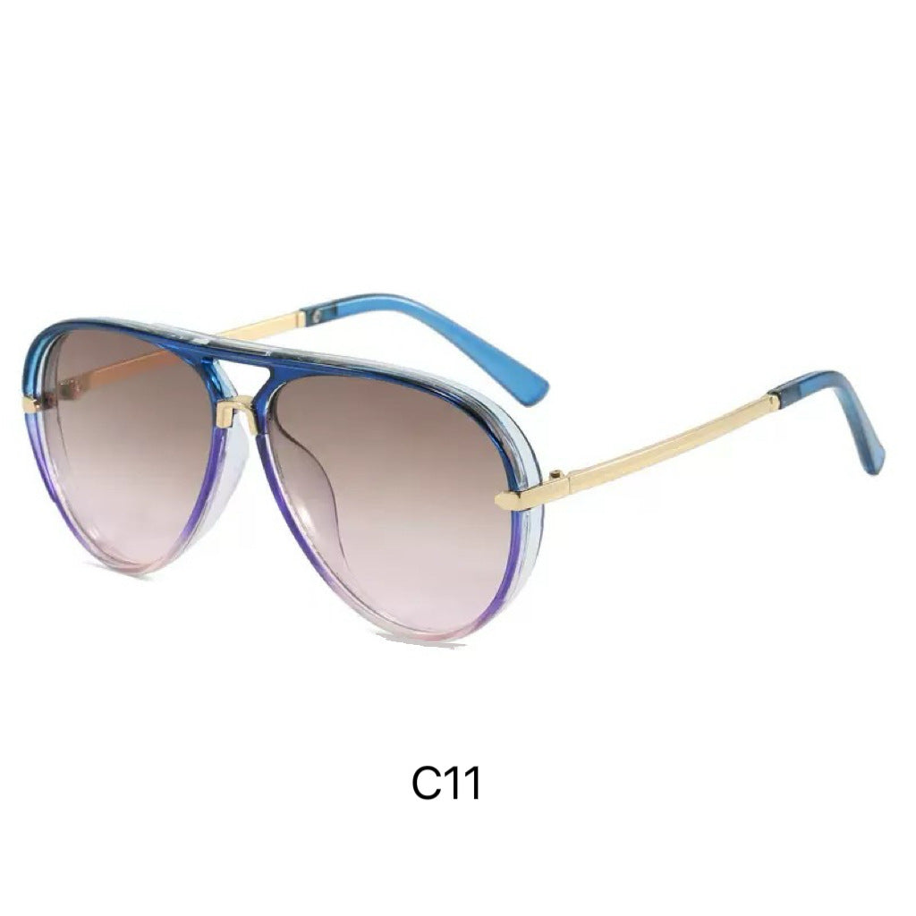 Lunettes de soleil de style grenouille