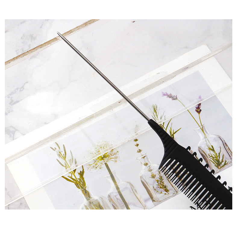 Huile Tête Cheveux Salon Barber Boutique Coiffure Pointée Tail en plastique avec peigne à teinture crochet