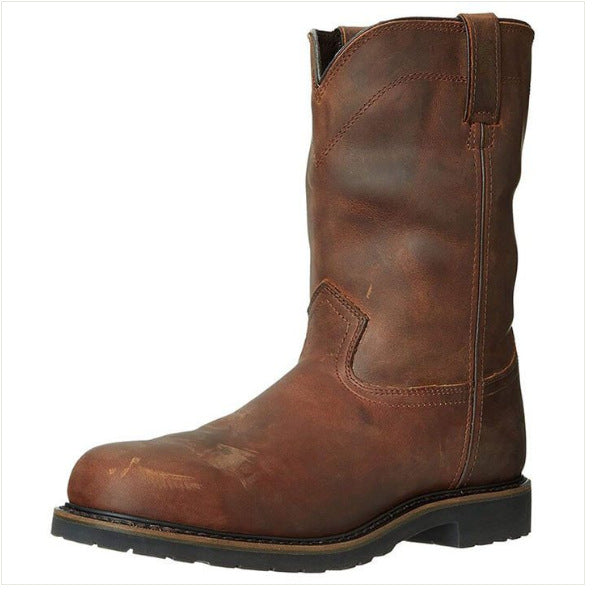 Retro Tea-colored Hommes Bottes Versatile Casual