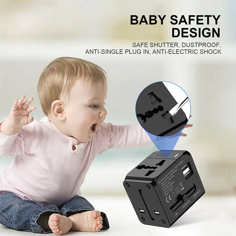 Adaptateur universel de port USB double chargeur multifonction