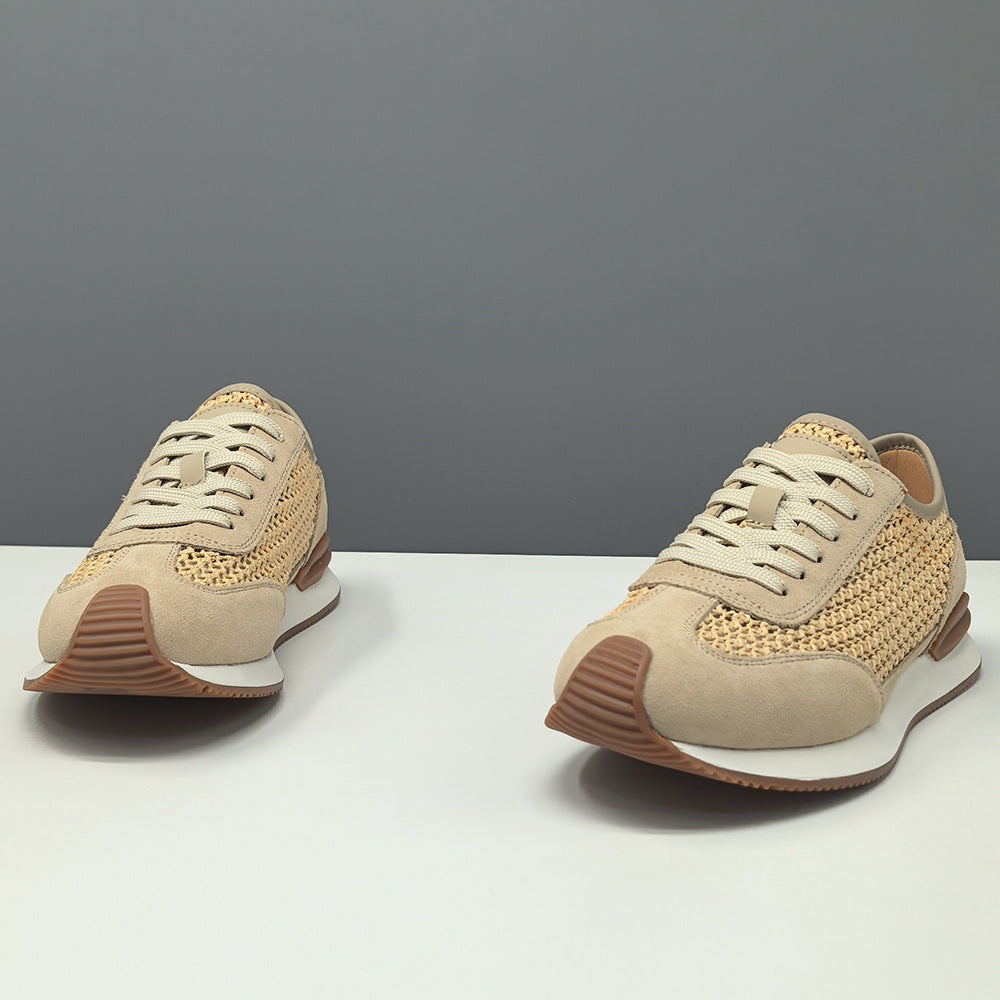 Hommes Respirant Versatile Cuir Chaussures Casual