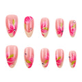 Stickers 24 Pièces en forme d'amandes en forme d'amandes à ongles à fleur en acrylique avec 3D E