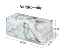 Boîte de tissu tissé-Modèle en marbre-pièce blanche-PVC-1