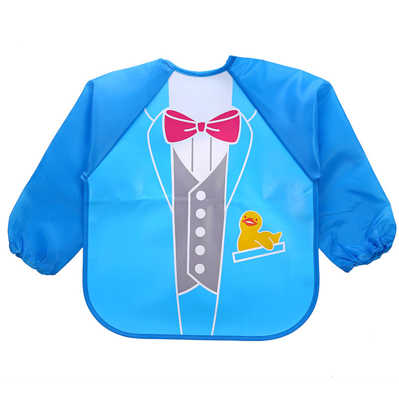 Gown enfant manches longues enfants imperméable repas Baby Tablier Peinture Vêtements Bib Protectiv