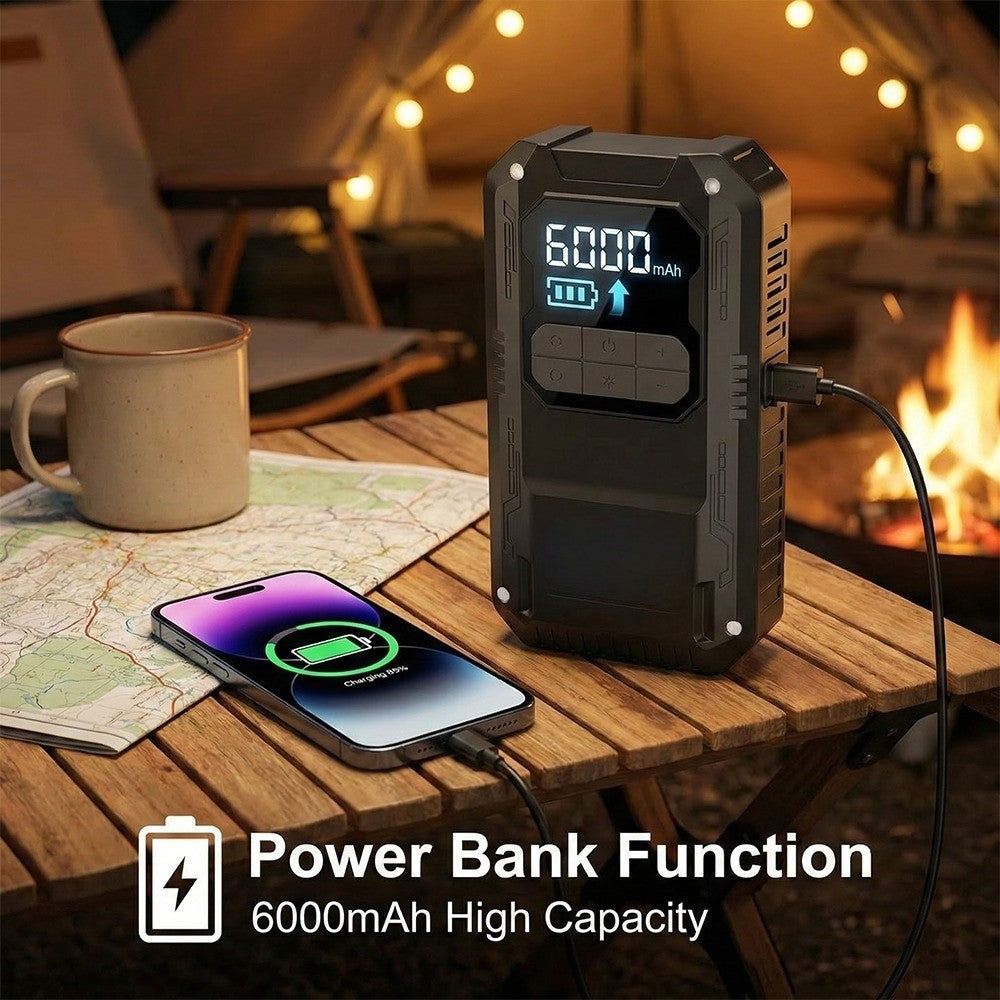 Démarrage de voiture J Ump avec compresseur d'air Pack Booster J Umper Power Bank Charge 4IN1