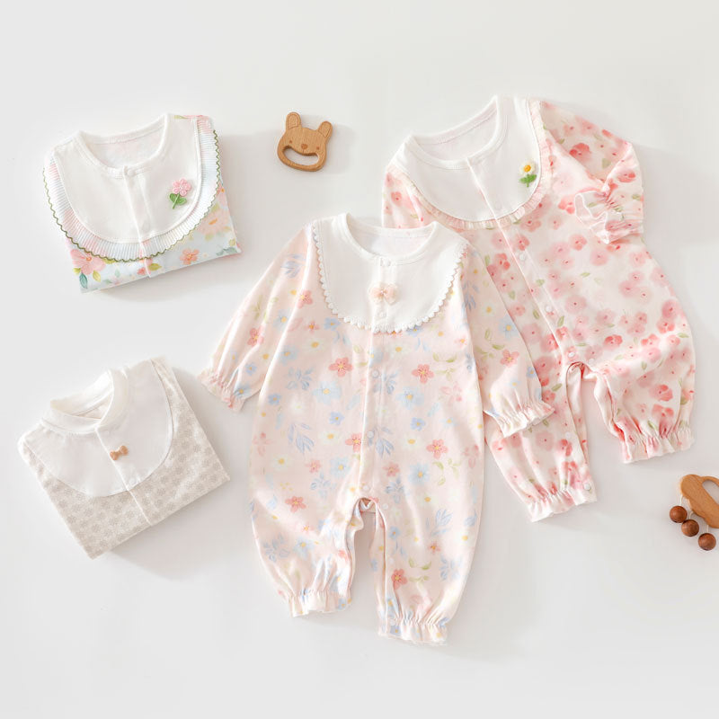 Classe A Pure coton bébé Romper printemps automne osseux manches longues costume bébé