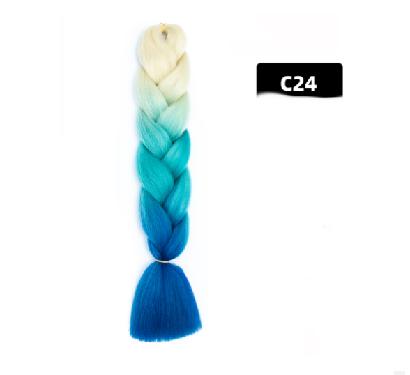 Couleur Big Braid African Chemical Fibre Gradient en soie haute température