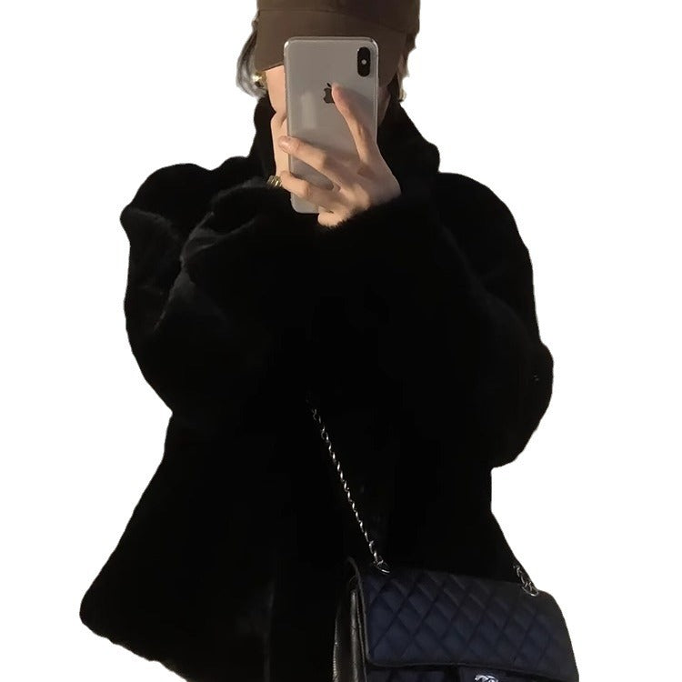 Manteau de collier coupé pour femmes
