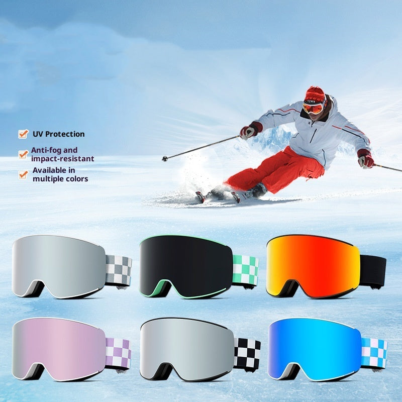 Gants de ski sphériques Double couche Gants de ski anti-buée
