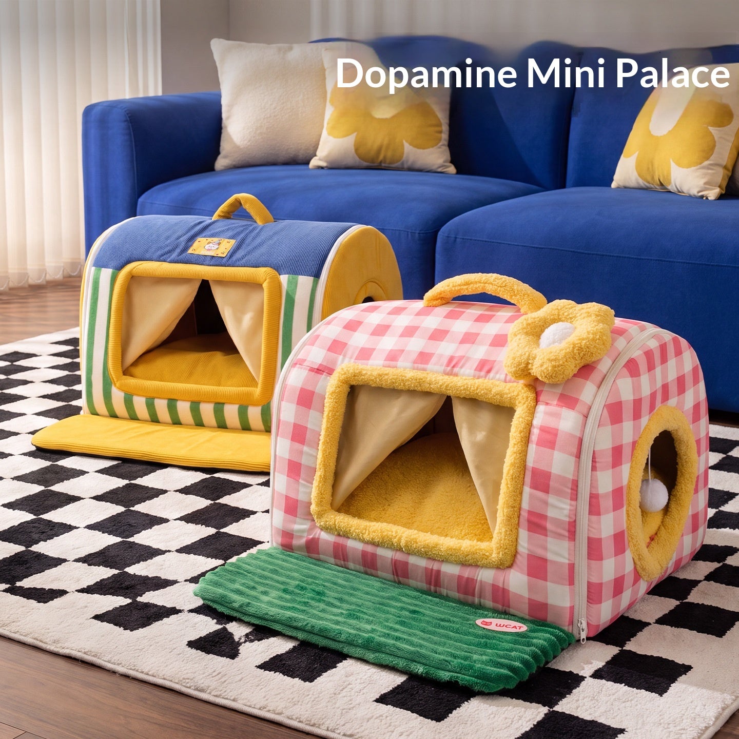 Animaux de compagnie Portable Courbé Maison Nid Petit à moyenne taille chien lit et lit de chat