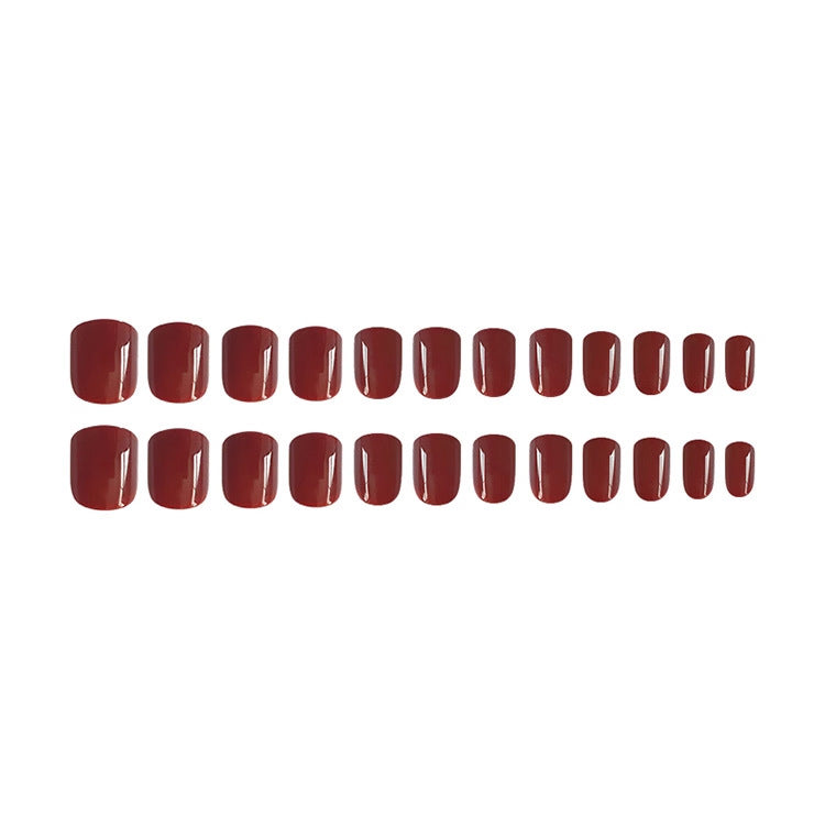 Améliorer votre apparence.24 Stickers Faux Nail Rouge carré Court En Couleur Rouge Rose