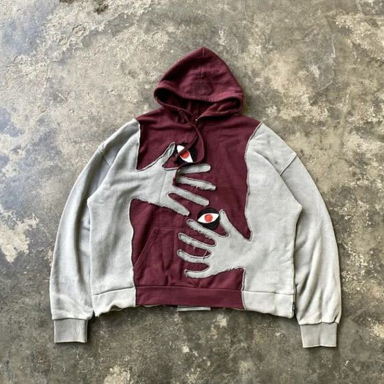American Euro Style Street Fashion Trend Retro impression 3D Pull-over à capuche pour les hommes et