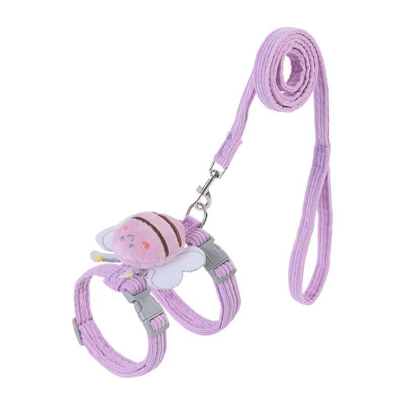 Petite aile Harness de chat façonnée ensemble de corde de traction de Veste de marche décorative