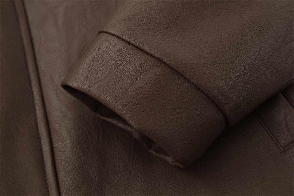 Américain Retro automne et d'hiver hommes porter perdu et chaud PU veste en cuir