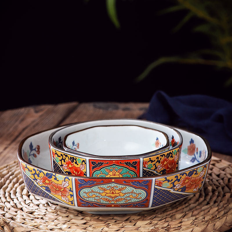 Céramique Bol de table octagonale japonaise pour usage domestique