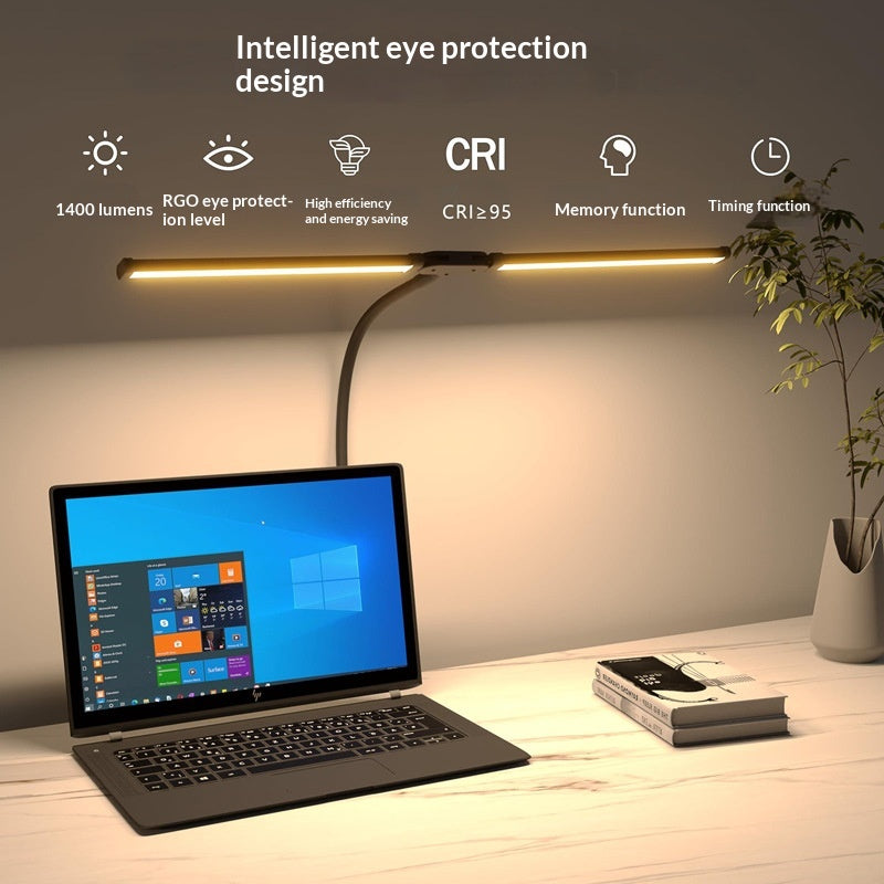 Lampe de bureau d'apprentissage à double tête de protection des yeux
