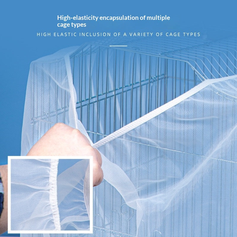 Cage d'oiseaux Couverture de maille anti-éclaboussures