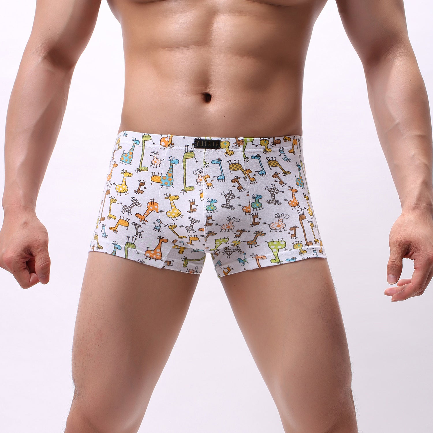 Sous-vêtements pour hommes en forme de U de coton caricature