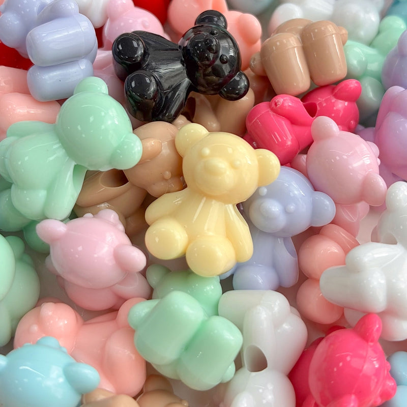 Perles acryliques en couleur solide