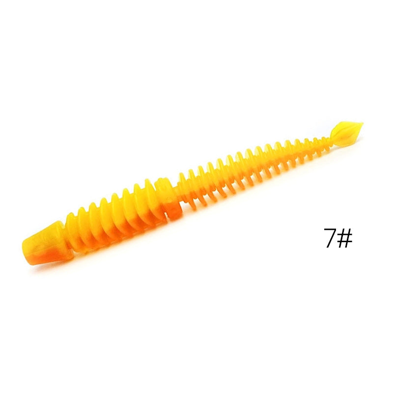L'eau flottante statique Inverser l'aiguille filetée Tail Soft Bait Full Body Spoiler Soft Worm Bai