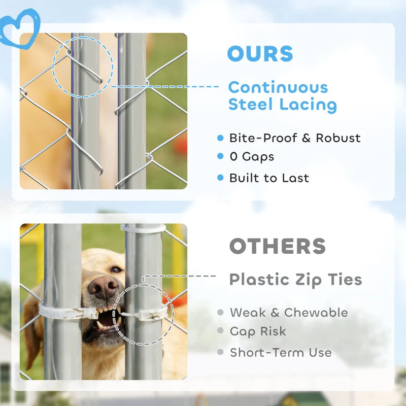 PawHut 20' X 7.5' X 5' chien Kennel extérieur pour grands chiens avec toit imperméable