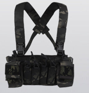 Camouflage Multi-fonctionnel Harnais de poitrine extensible avec pot de rangement accessoire