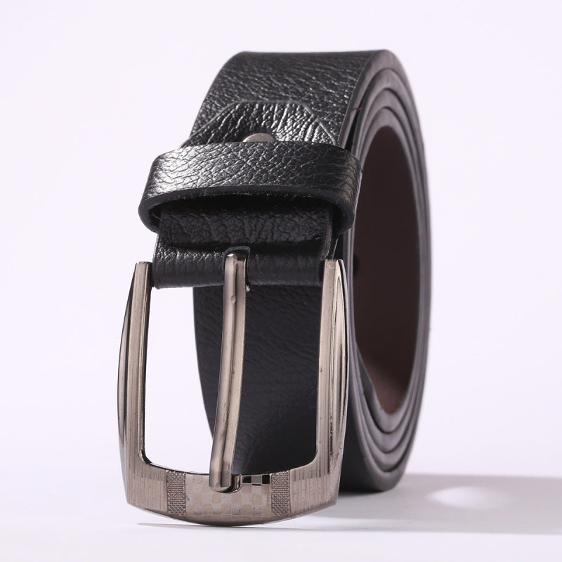 Ceinture en cuir casual homme avec une boucle d'épingle pour pantalons