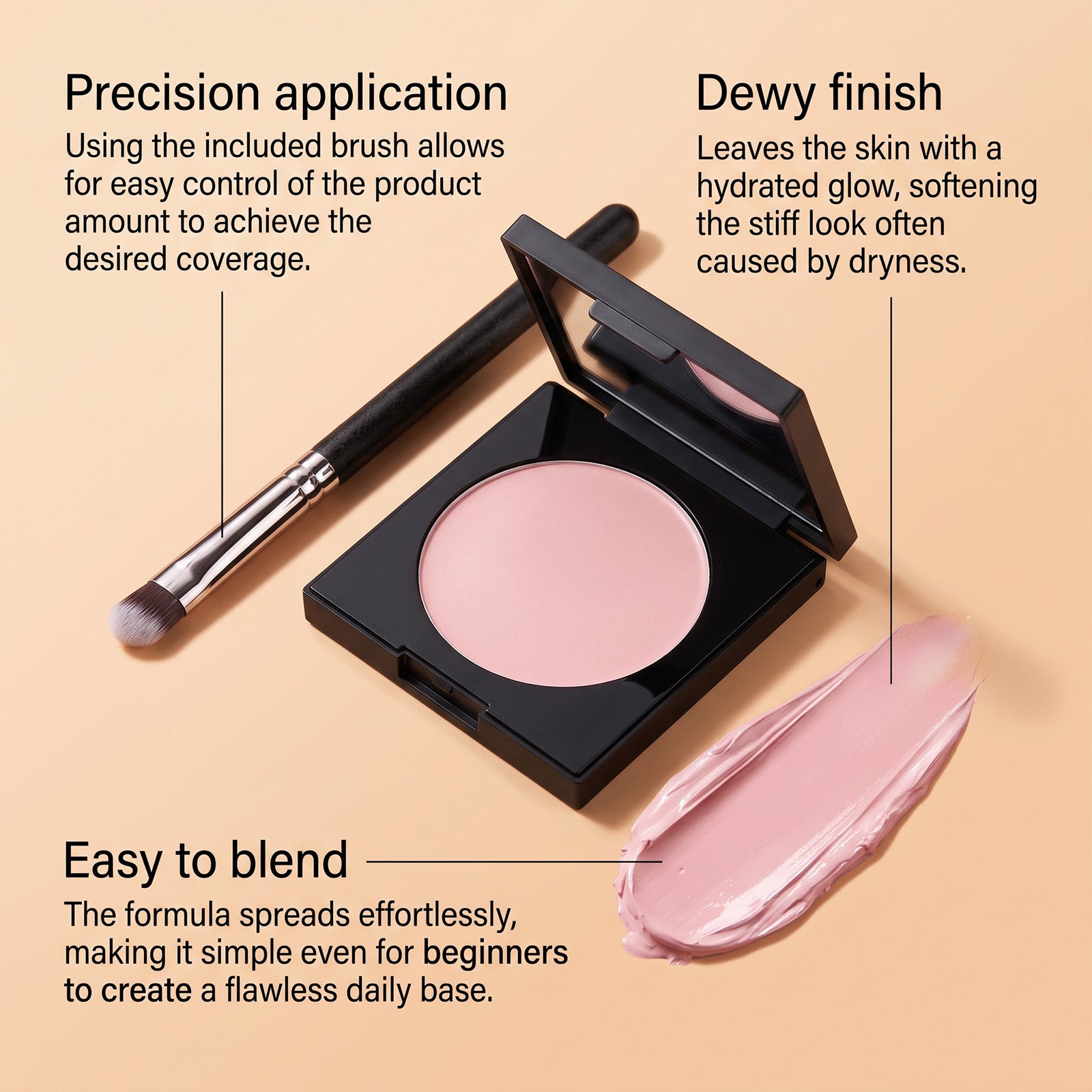Rose hydratant Concealer Foundation setsmooth et facile à mélanger