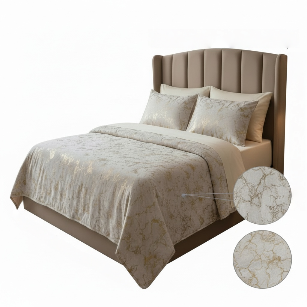 Set de confort de style métallisé 3-Piece Rock Brown Et Roi