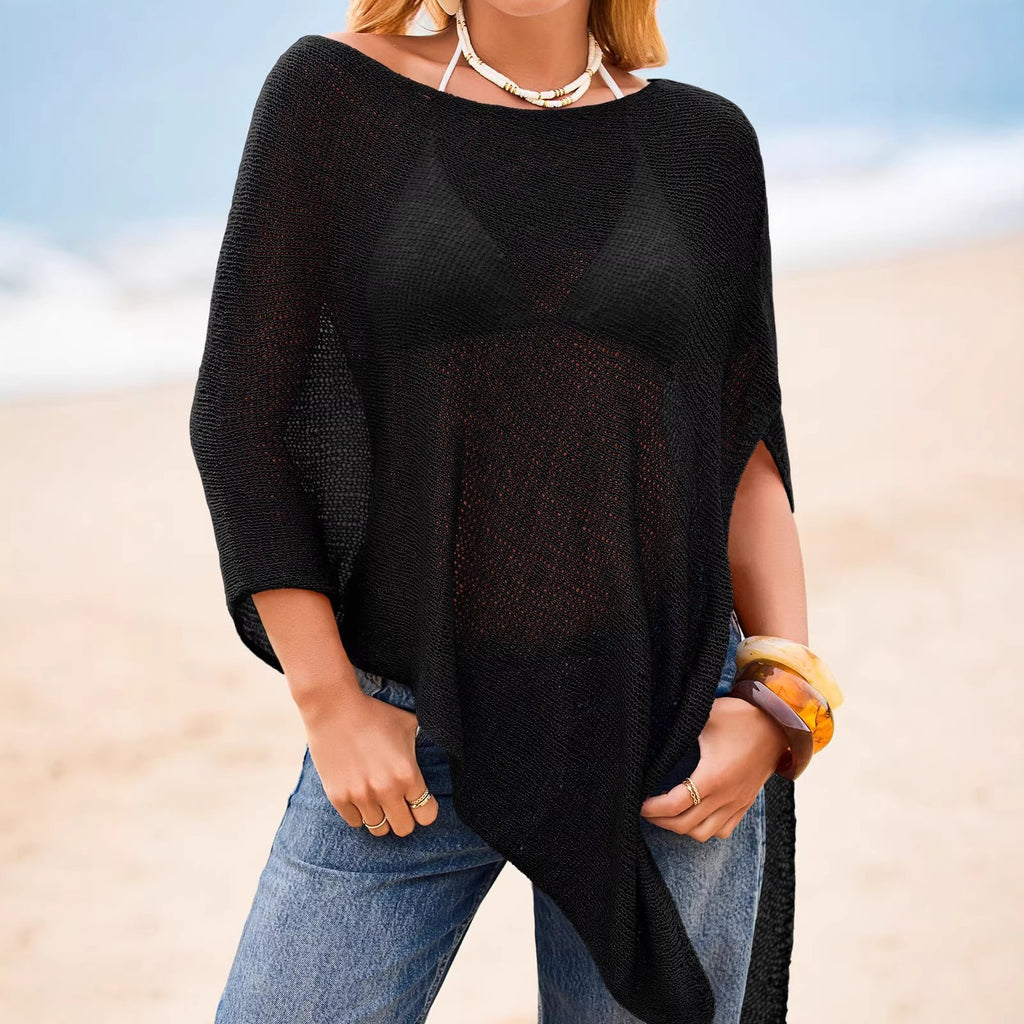 Léger Casual et Sexy Sheer Assymétrie Plage Châle