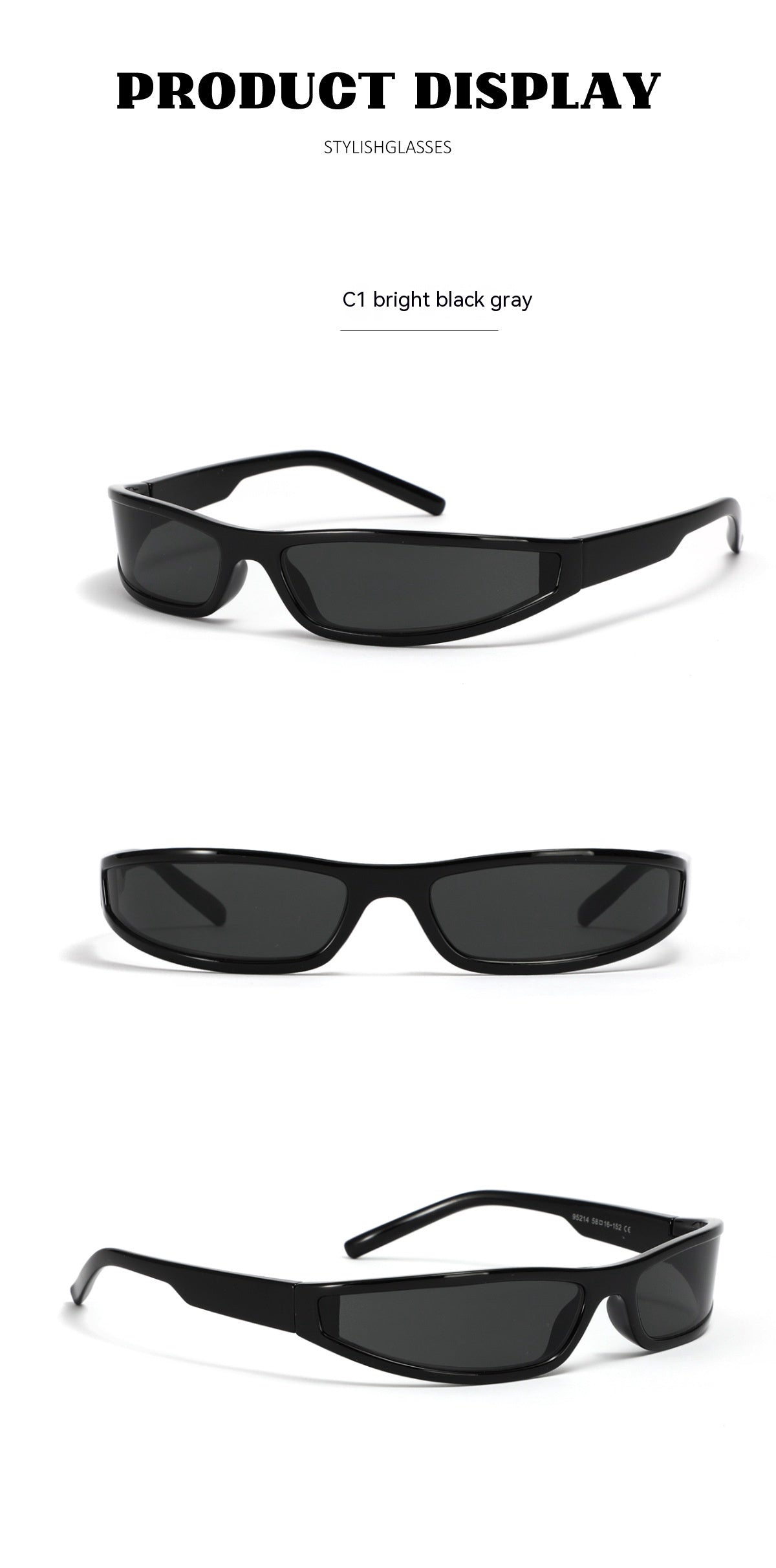 Y2g Future Style Narrow Frame Lunettes de soleil