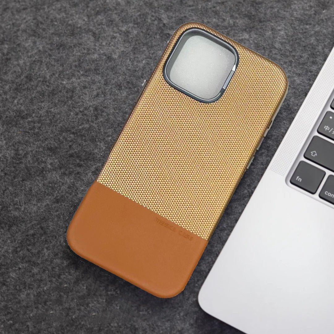 Étui de téléphone magnétique en cuir double-pièce résistant à la chute