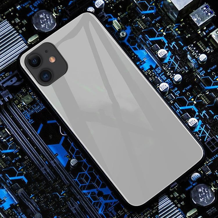 Cas de téléphone en verre lumineux simplicité et créativité