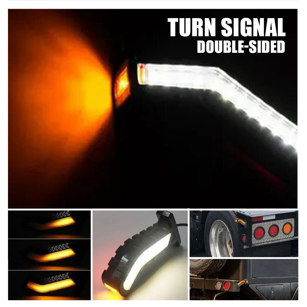 2X 30 Led Side Outline Stalk Marker Trailer Light Camion 12v 24v Amber Rouge Blanc.