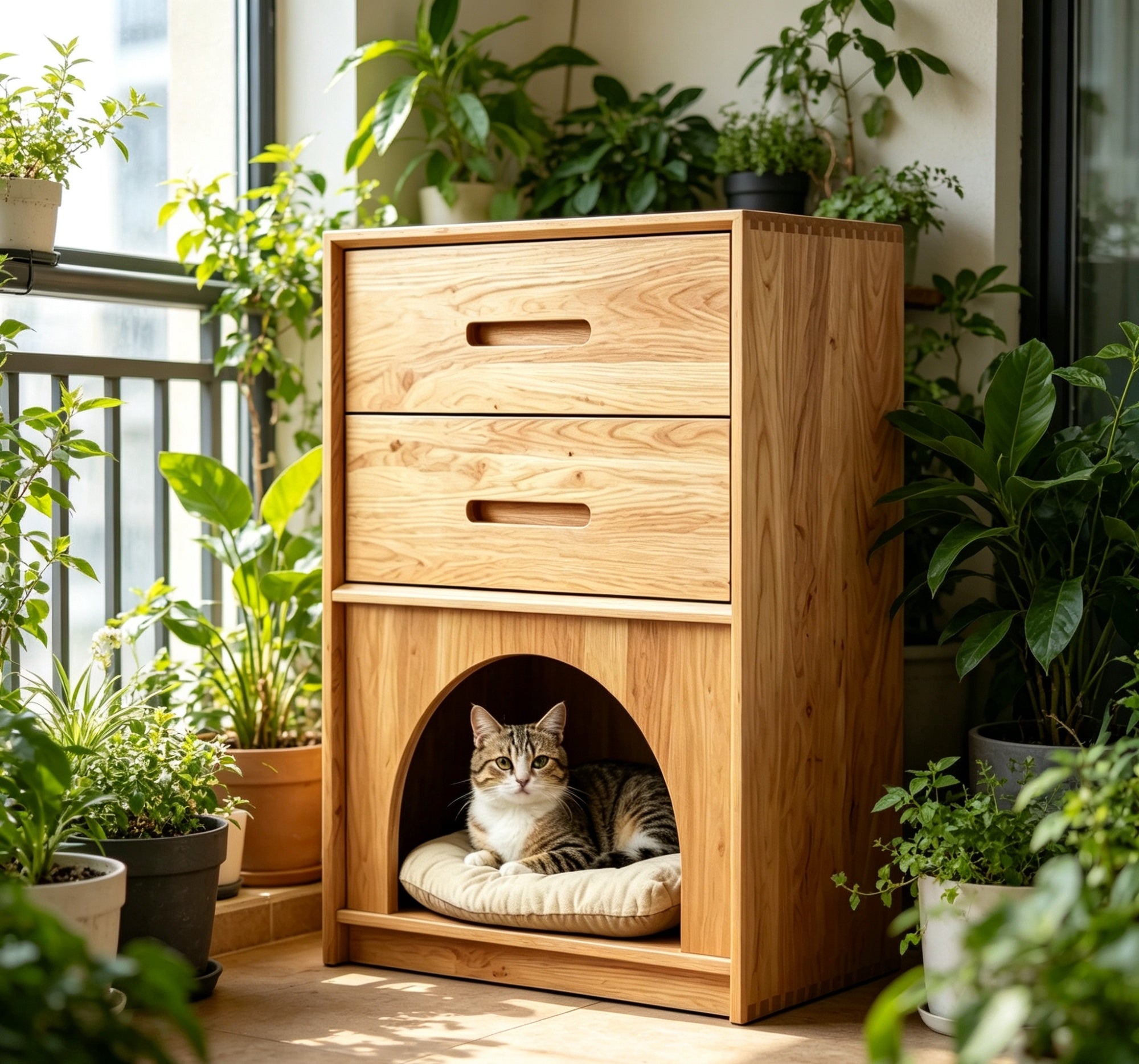 Lit Cat intégré avec table de chevet
