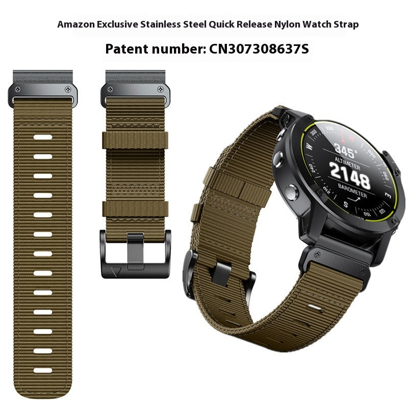 Bracelet de montre en nylon tissé à libération rapide