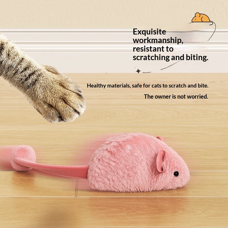 Jouet de chat interactif en forme de souris fluorescente