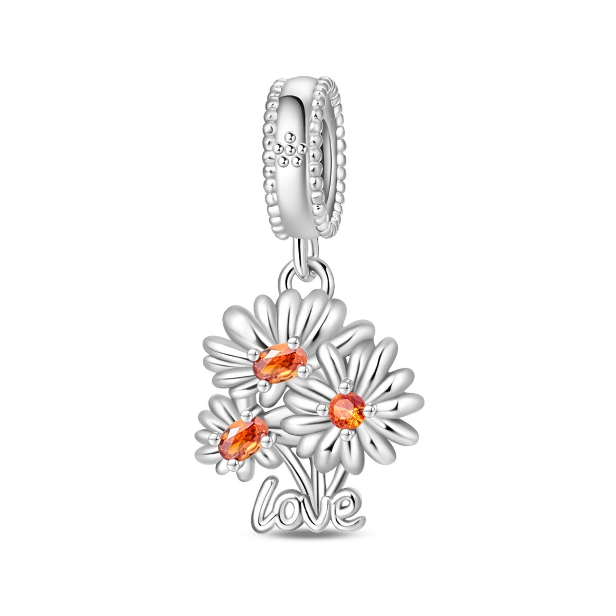 Bracelet pendentif en cuivre en forme de tournesol