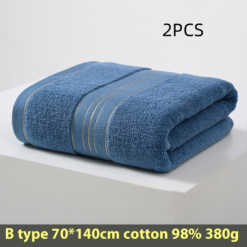 Serviette de coton pur de couleur solide portable